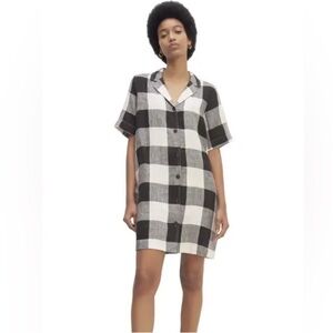 Women's Everlane Black/White Plaid Dress- XL